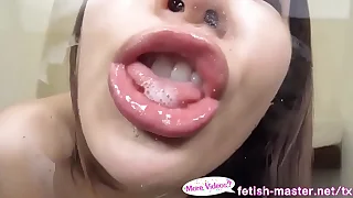 Japanese Asian Tongue Spit Face Nose Trample Sucking Kissing Handjob charm - More at fetish-master&period;net