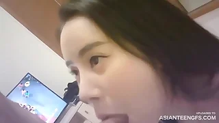 Small-titted Chinese GF in sexy machinery gets fucked